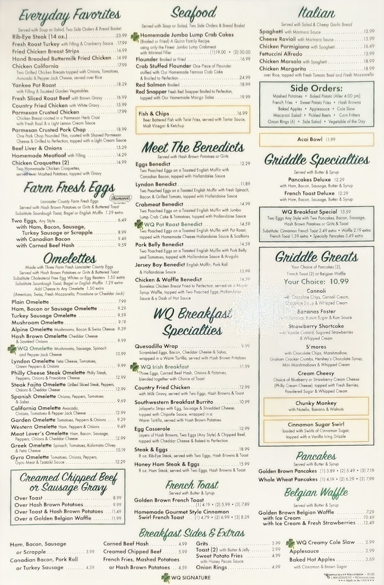 WQ Diner Menu - Image 2