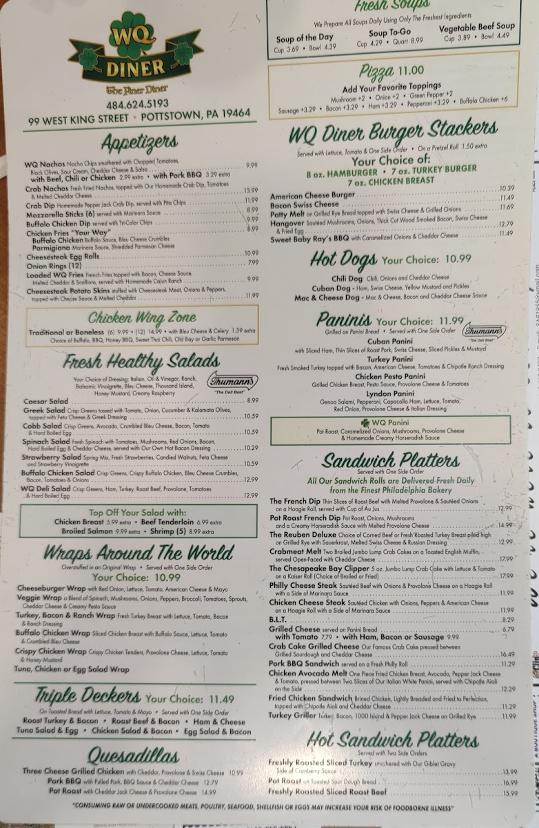 WQ Diner Menu - Image 3