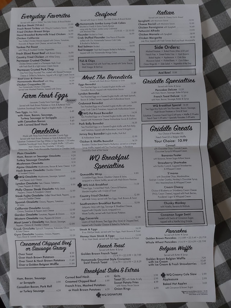 WQ Diner Menu - Image 4